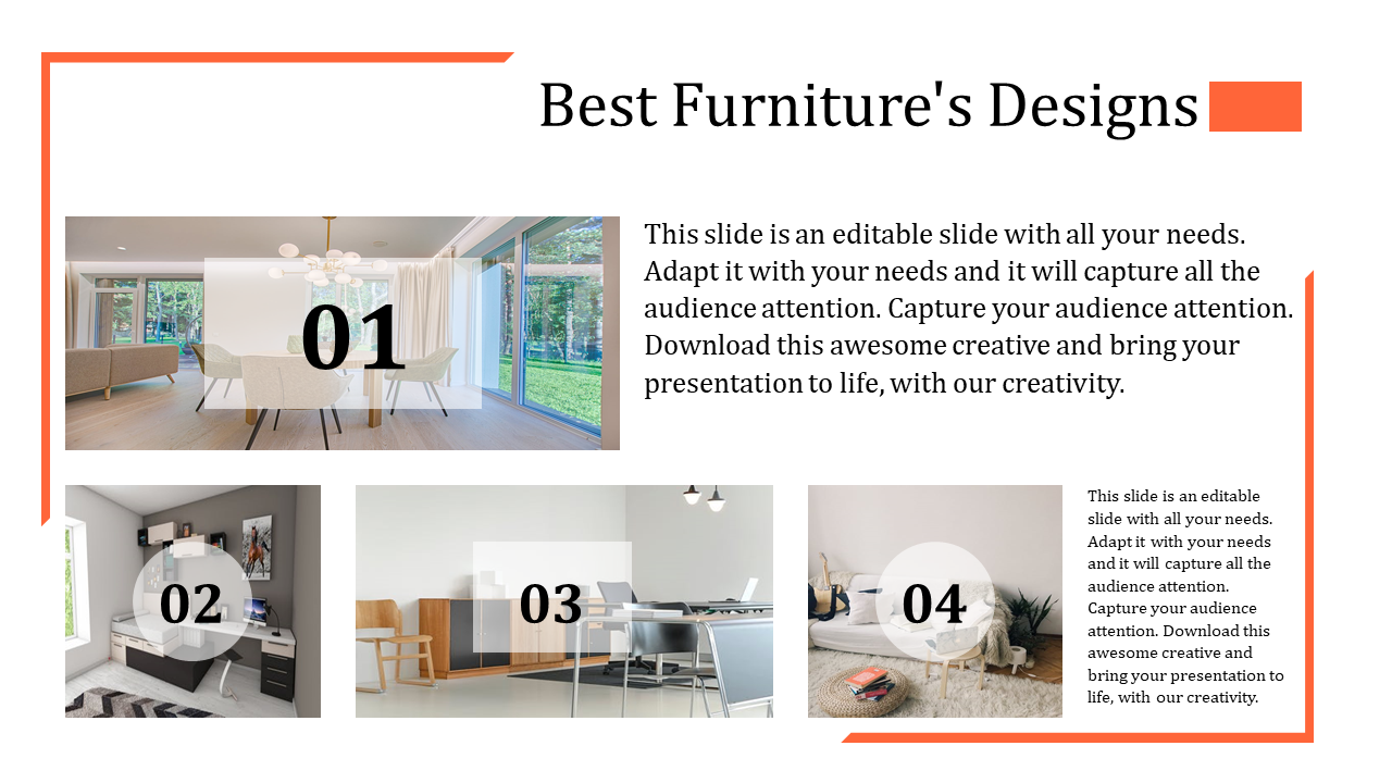 Best furniture powerpoint template-Best furniture's designs